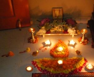 Lakshmi Puja in the evening